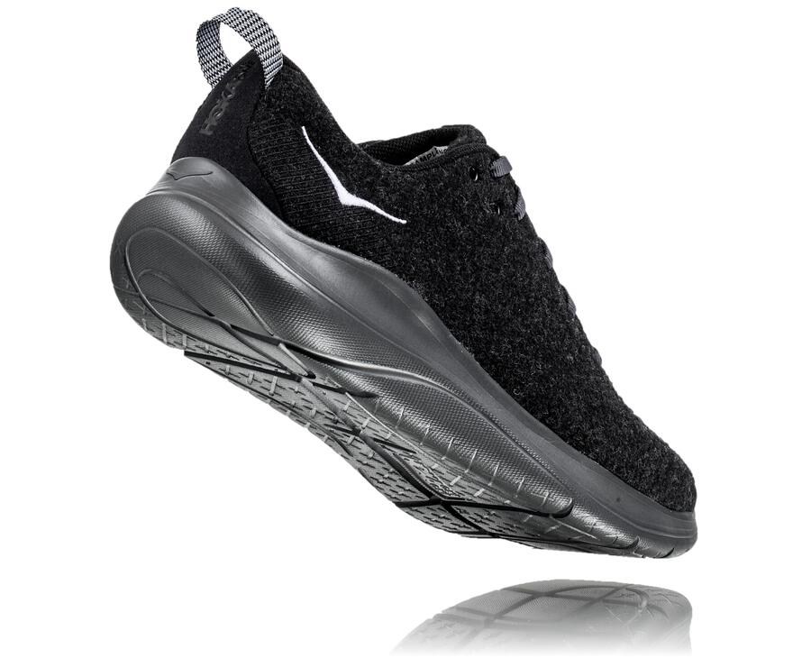 Zapatillas Running Hoka One One Hombre - Hupana Flow Wool - Negras - EQC732196